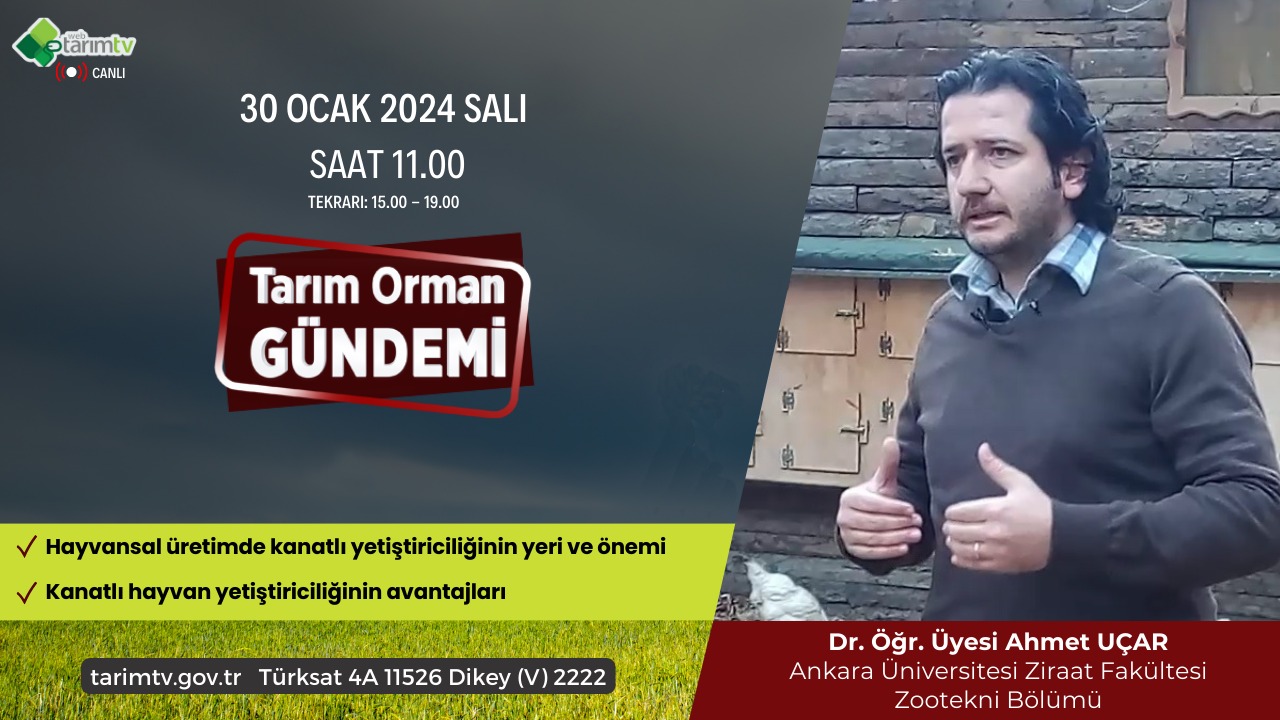 Dr. Ahmet UÇAR, Tarım TV ekranlarında