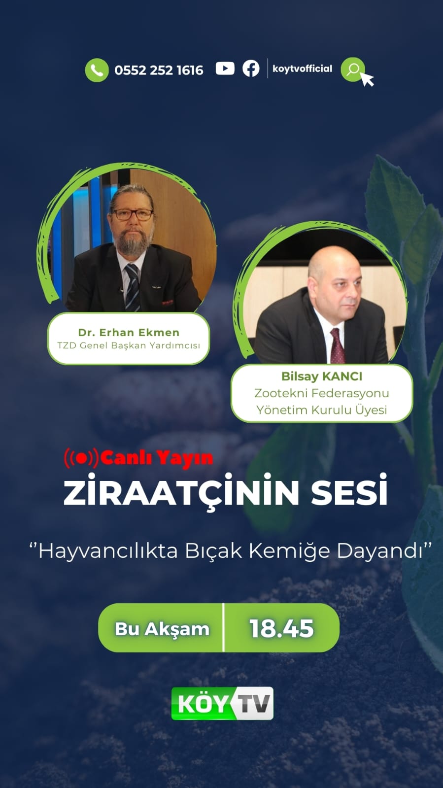 Dr. Erhan EKMEN ve Bilsay KANCI KÖY TV Ekranlarında
